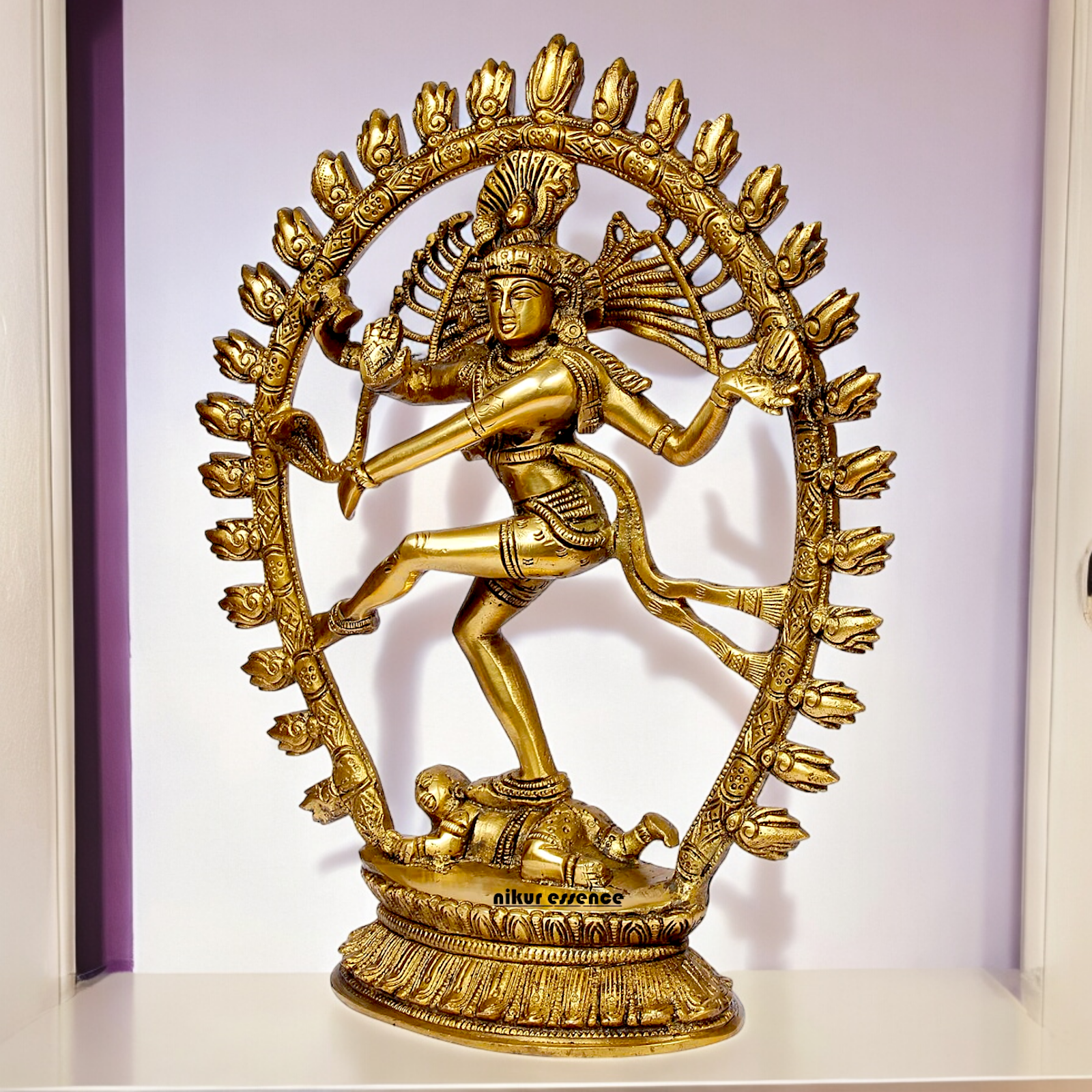 Solid Brass Natraja Shiva Dance Idol - 12 inches Nikuressence