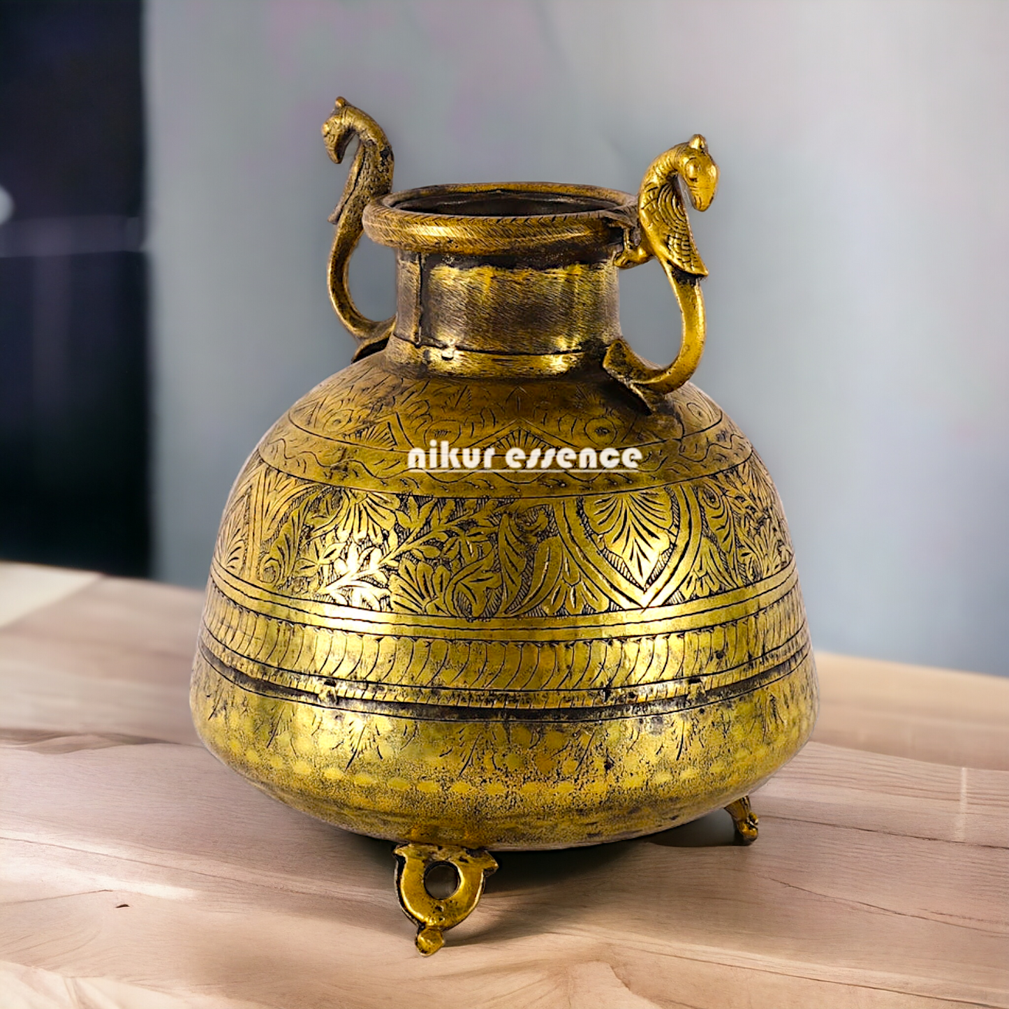 Solid Brass Pot Matka - 10 inches Nikuressence