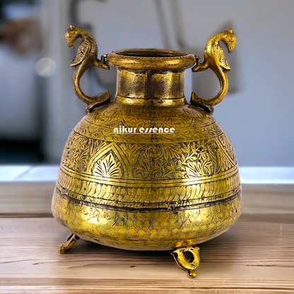 Solid Brass Pot Matka - 10 inches Nikuressence