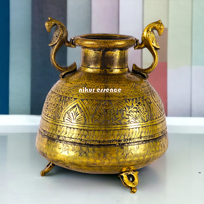 Solid Brass Pot Matka - 10 inches Nikuressence