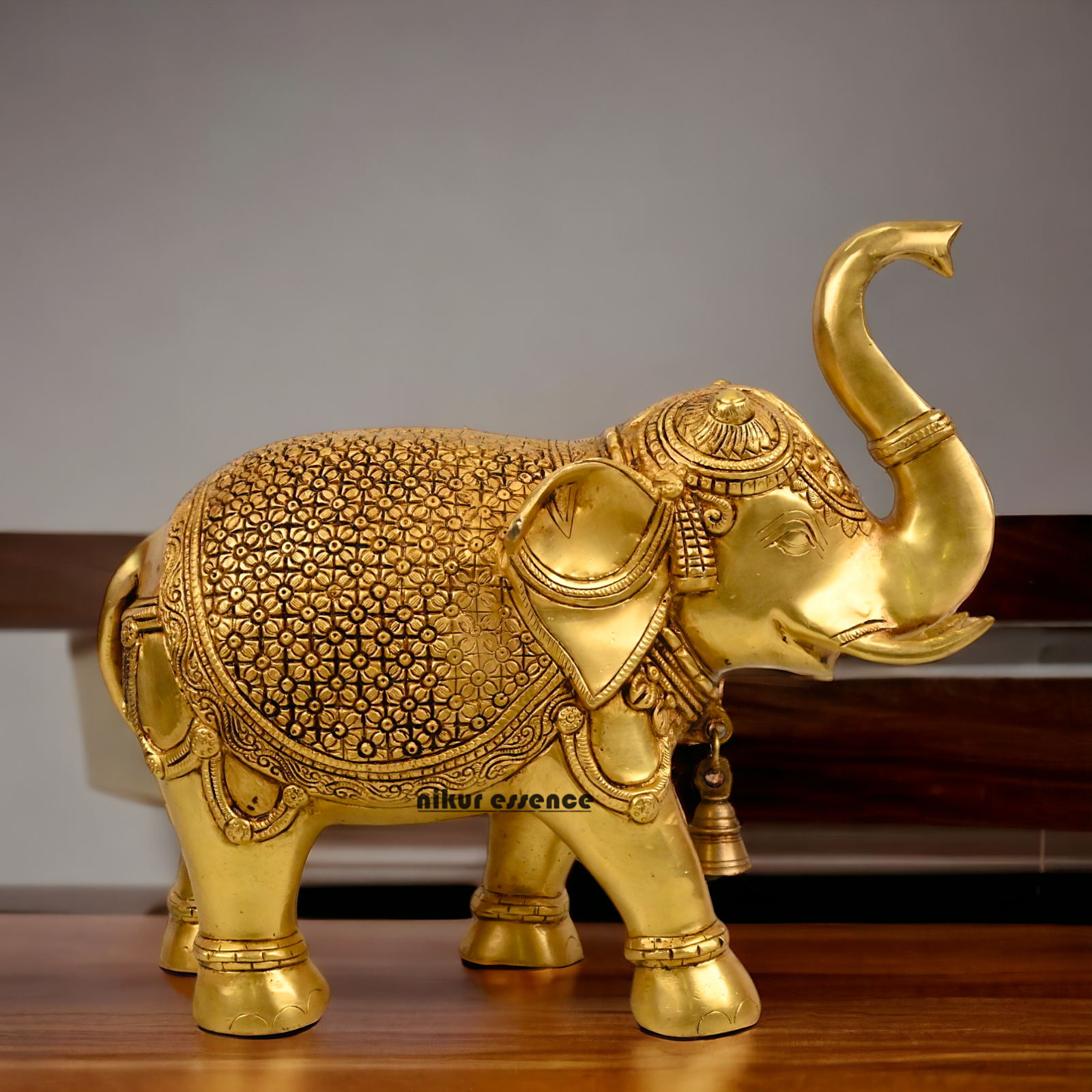 Buy Brass Elephant Statue - 12 inch by Nikur Essence Nikuressence