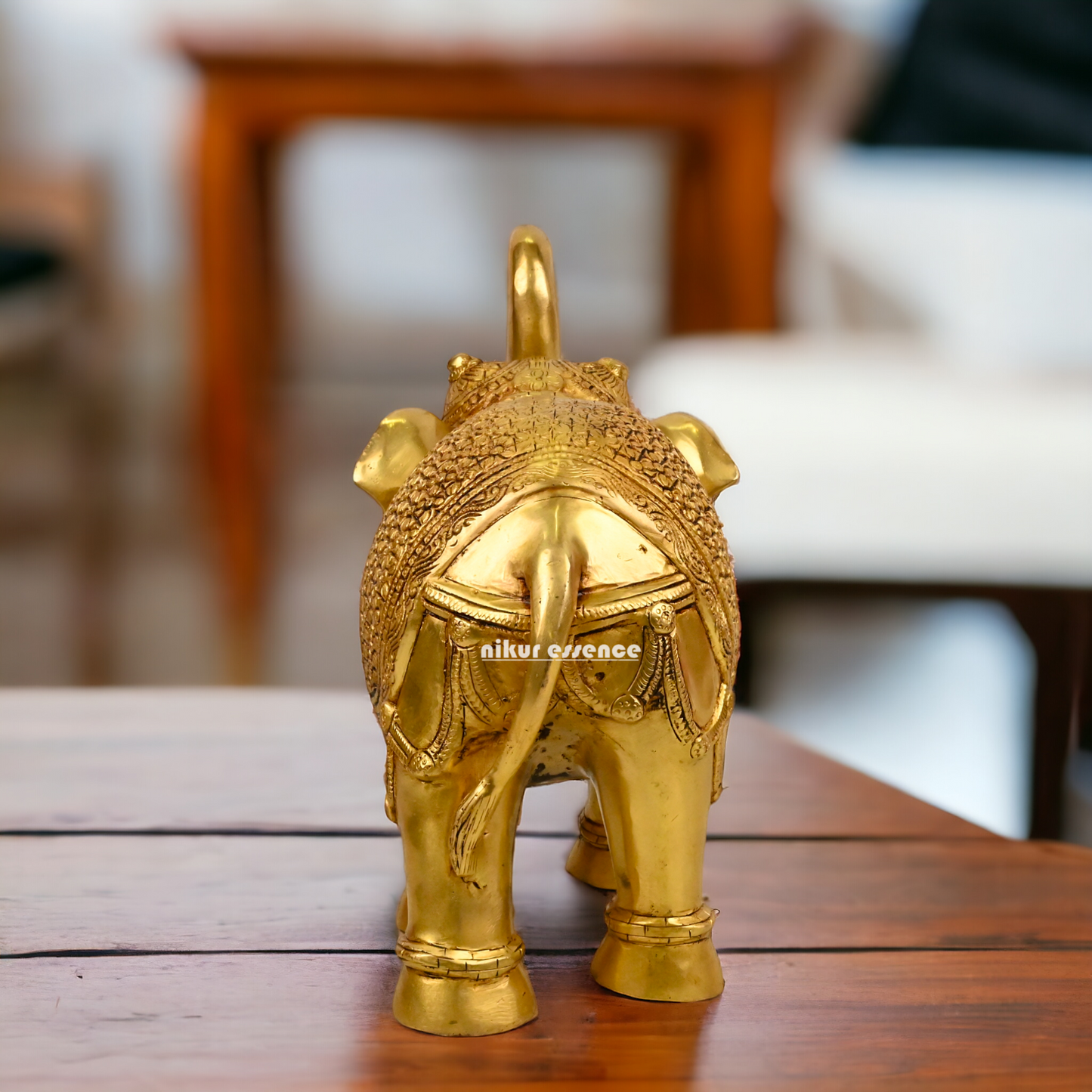 Buy Brass Elephant Statue - 12 inch by Nikur Essence Nikuressence
