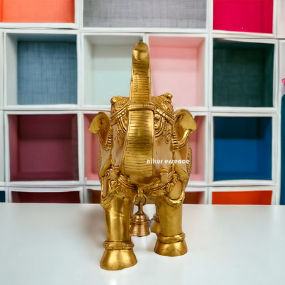 Buy Brass Elephant Statue - 12 inch by Nikur Essence Nikuressence
