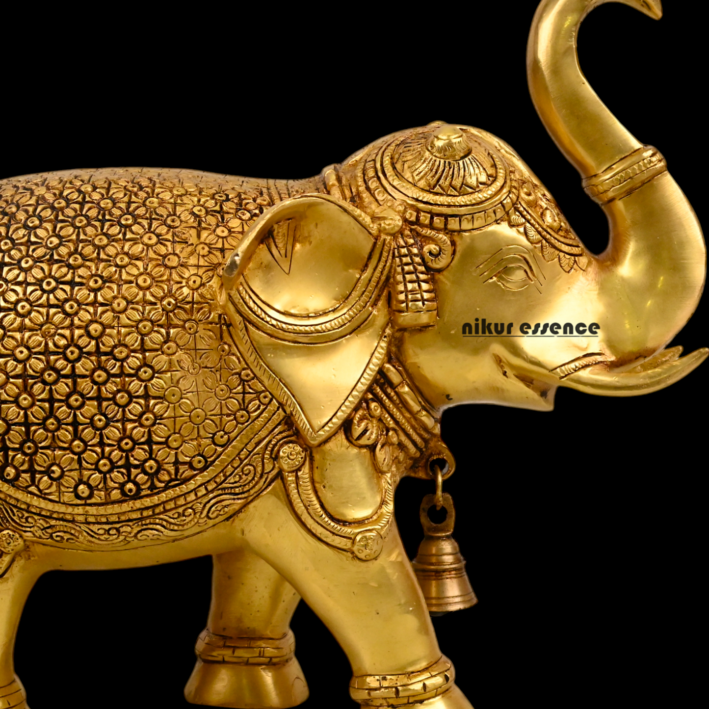 Buy Brass Elephant Statue - 12 inch by Nikur Essence Nikuressence