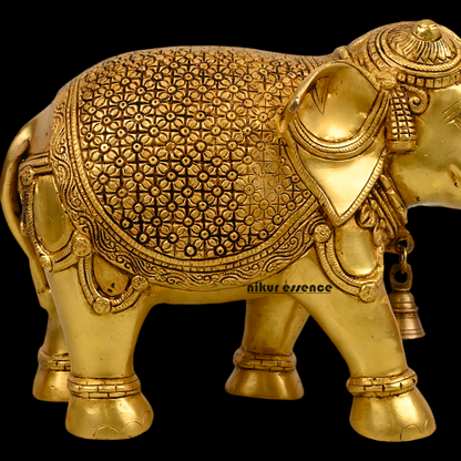 Buy Brass Elephant Statue - 12 inch by Nikur Essence Nikuressence