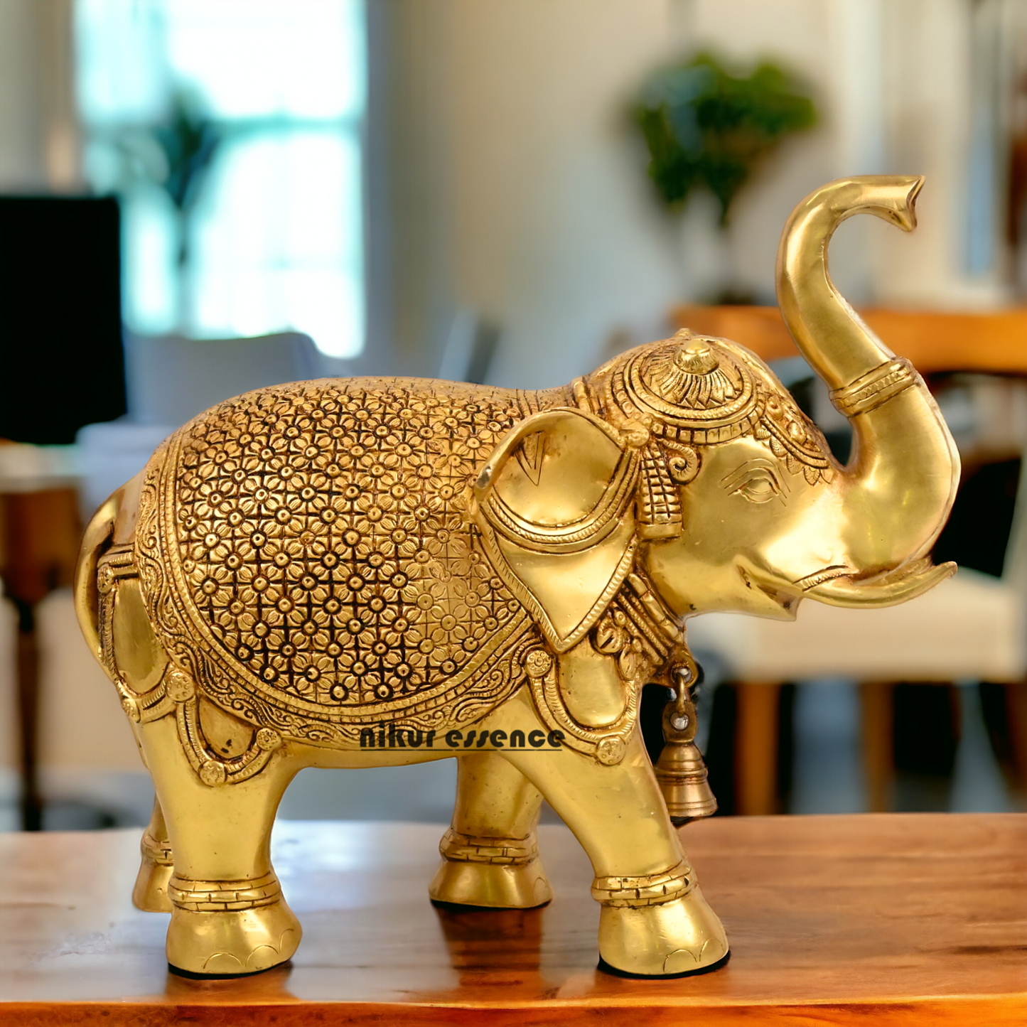 Buy Brass Elephant Statue - 12 inch by Nikur Essence Nikuressence