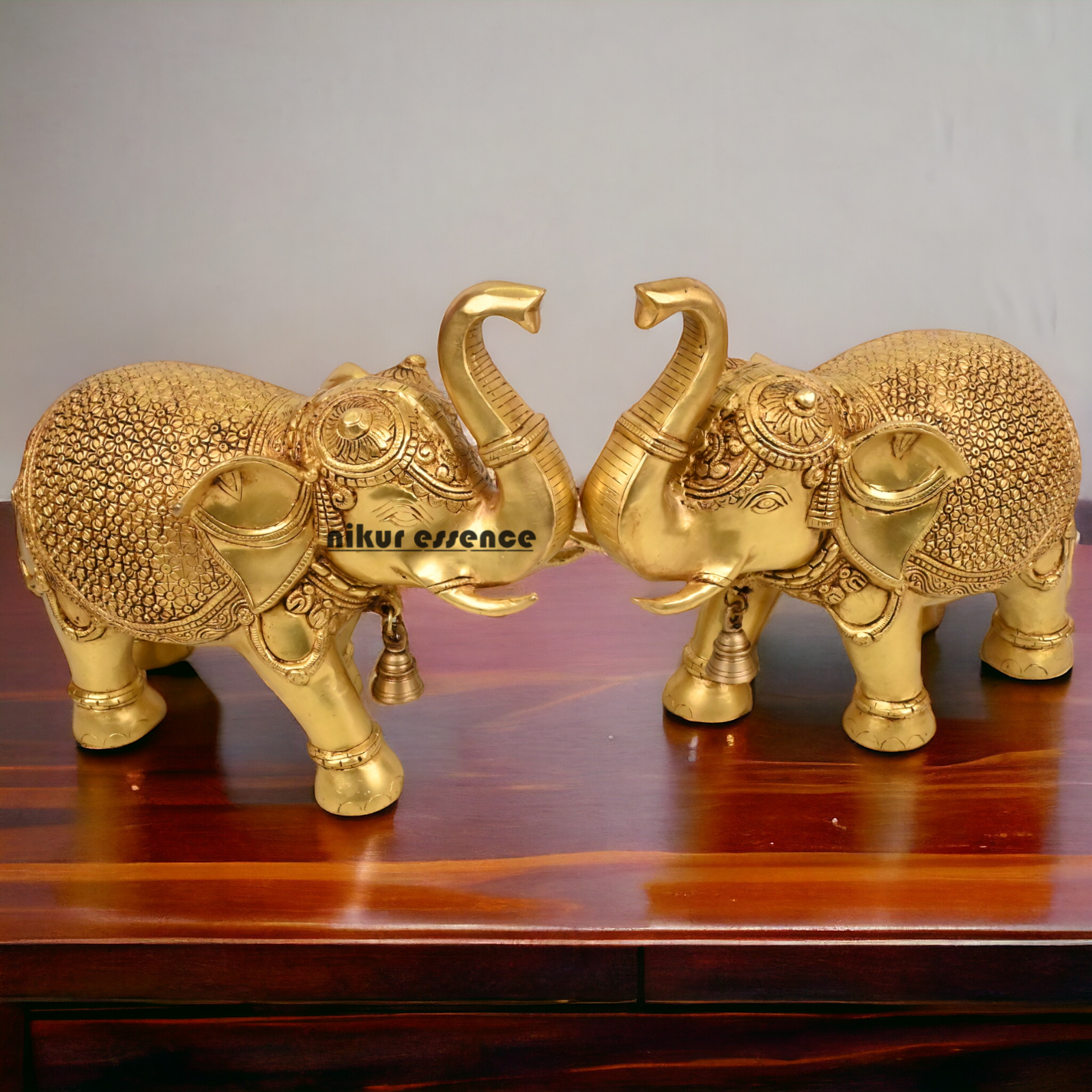 Buy a pair of Brass Elephant Statue - by Nikur Essence Nikuressence