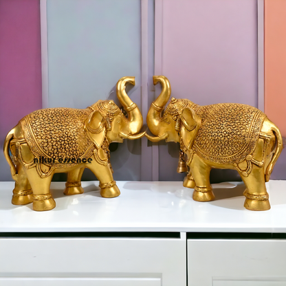 Buy a pair of Brass Elephant Statue - by Nikur Essence Nikuressence