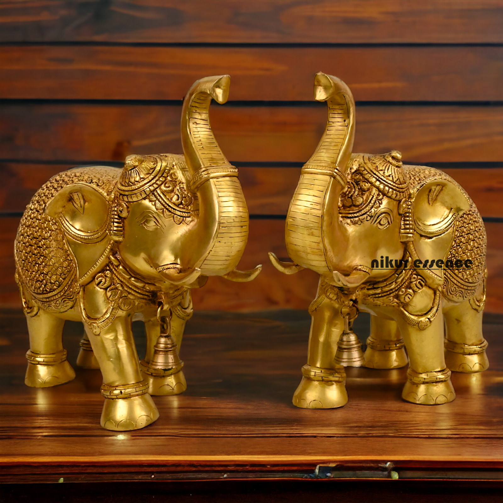 Buy a pair of Brass Elephant Statue - by Nikur Essence Nikuressence