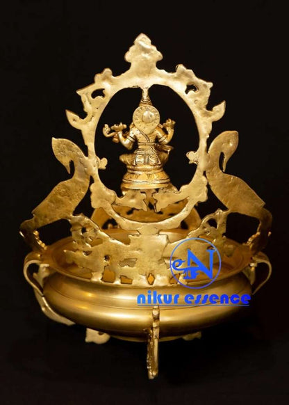 Saraswati Urli in brass Honoring the Goddess of Wisdom, Knowledge, and Creative Expression Nikuressence