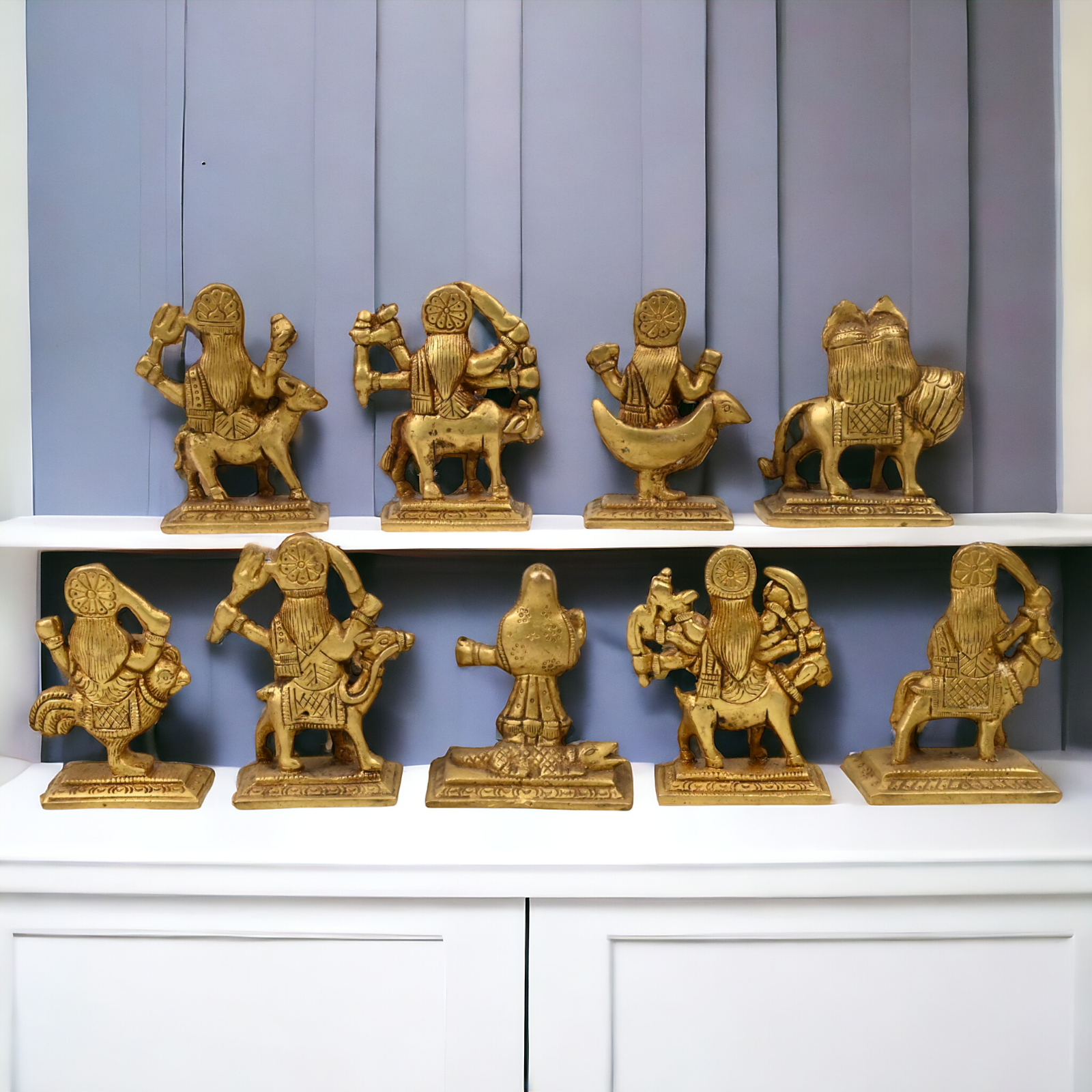 Buy Brass Navdurga Idols- 3 Inch Nikuressence