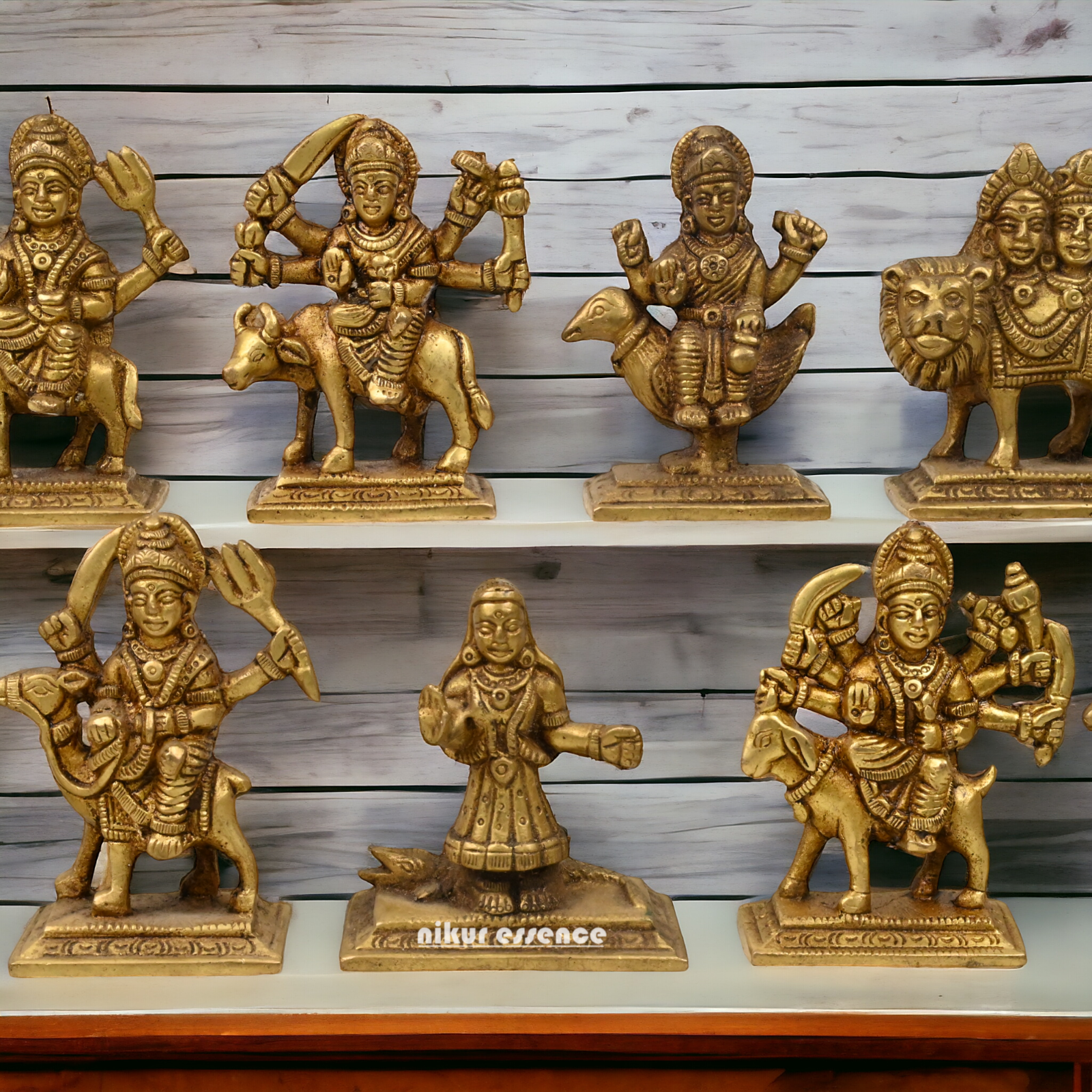 Buy Brass Navdurga Idols- 3 Inch Nikuressence