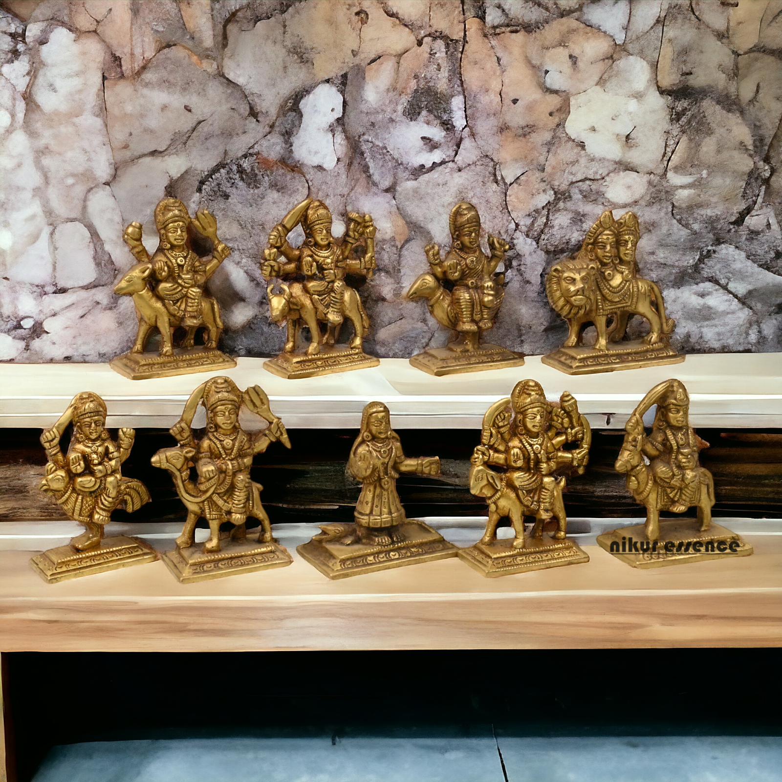 Buy Brass Navdurga Idols- 3 Inch Nikuressence