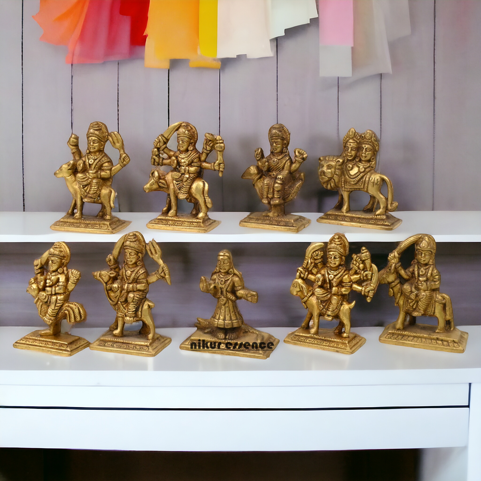 Buy Brass Navdurga Idols- 3 Inch Nikuressence