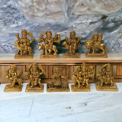 Buy Brass Navdurga Idols- 3 Inch Nikuressence