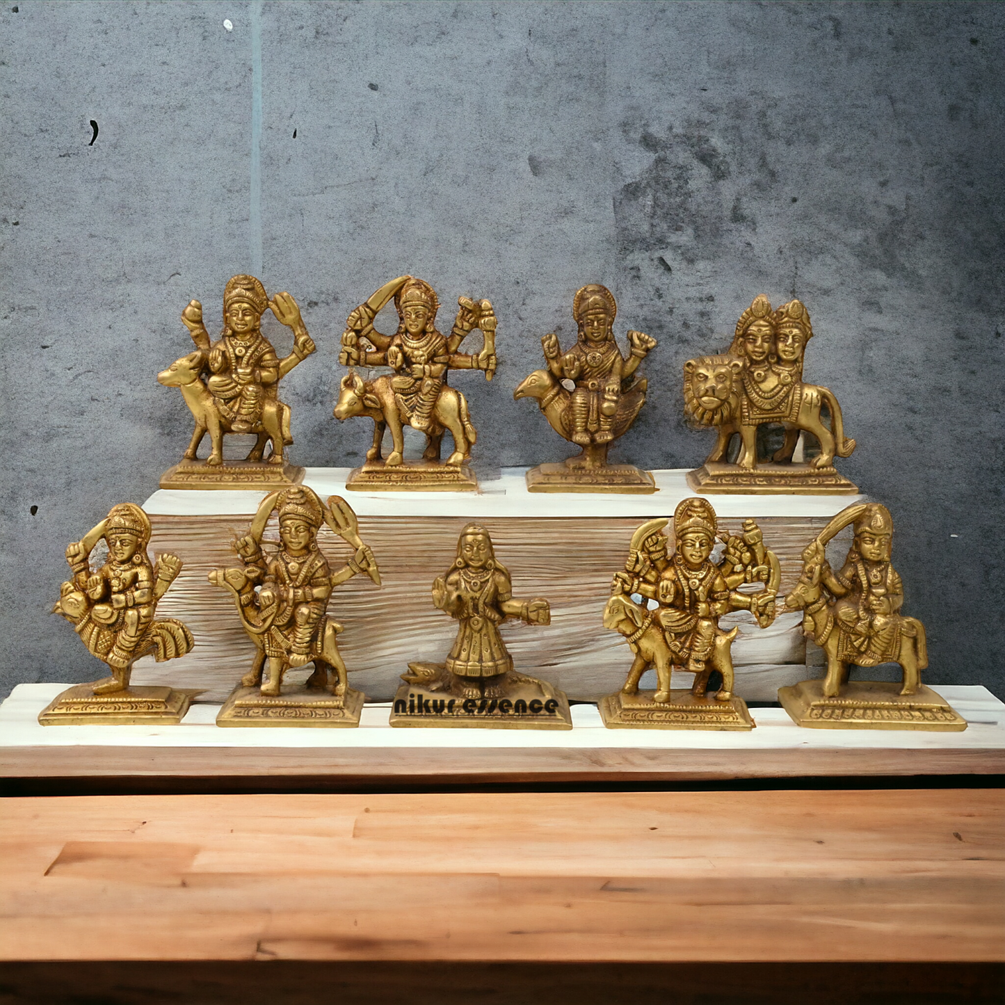 Buy Brass Navdurga Idols- 3 Inch Nikuressence