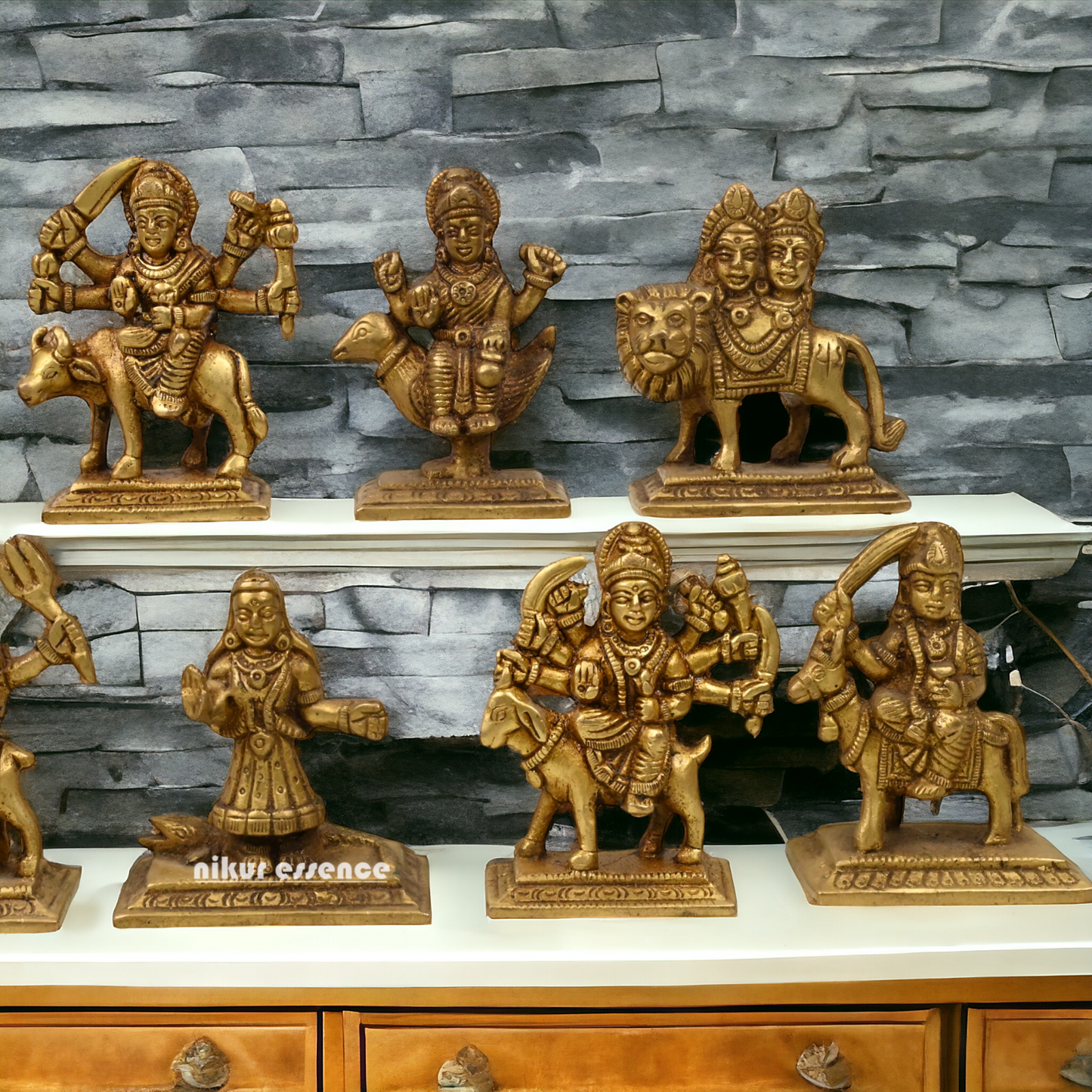 Buy Brass Navdurga Idols- 3 Inch Nikuressence