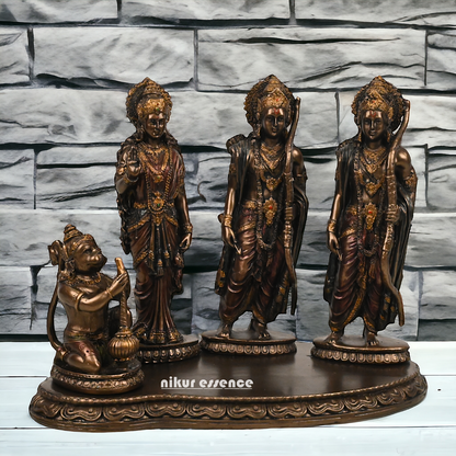 Ramdarbar Statue Bonded Bronze - Lord Rama, Sita, Lakshmana, and Hanuman Nikuressence
