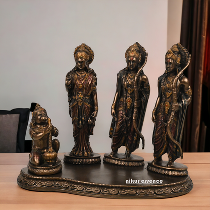 Ramdarbar Statue Bonded Bronze - Lord Rama, Sita, Lakshmana, and Hanuman Nikuressence