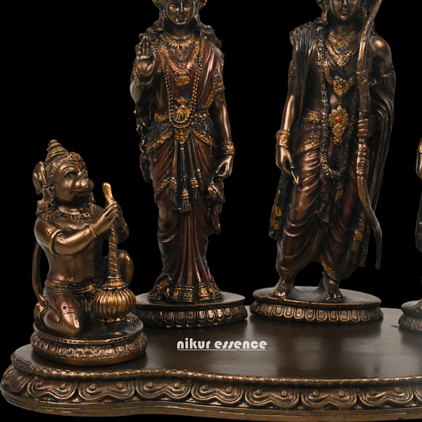 Ramdarbar Statue Bonded Bronze - Lord Rama, Sita, Lakshmana, and Hanuman Nikuressence