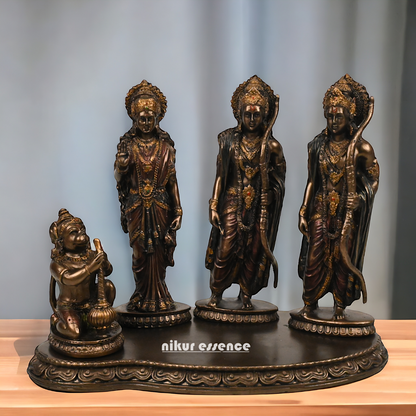 Ramdarbar Statue Bonded Bronze - Lord Rama, Sita, Lakshmana, and Hanuman Nikuressence