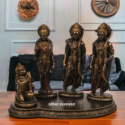 Ramdarbar Statue Bonded Bronze - Lord Rama, Sita, Lakshmana, and Hanuman Nikuressence