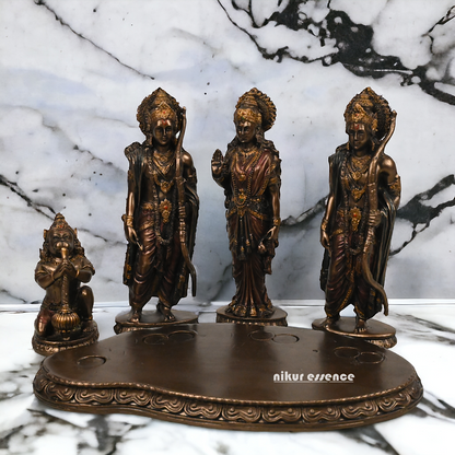 Ramdarbar Statue Bonded Bronze - Lord Rama, Sita, Lakshmana, and Hanuman Nikuressence
