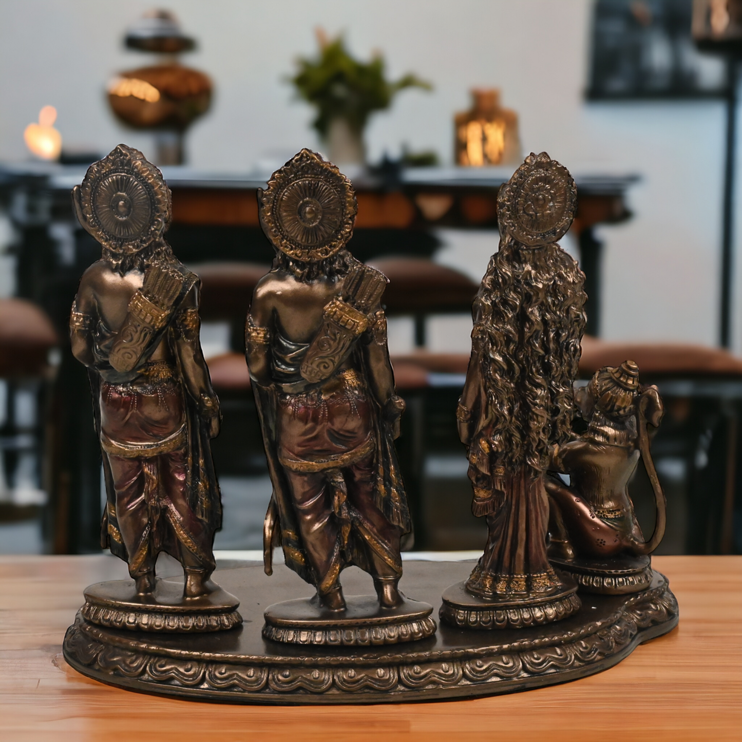 Ramdarbar Statue Bonded Bronze - Lord Rama, Sita, Lakshmana, and Hanuman Nikuressence