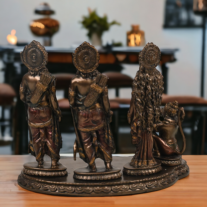 Ramdarbar Statue Bonded Bronze - Lord Rama, Sita, Lakshmana, and Hanuman Nikuressence