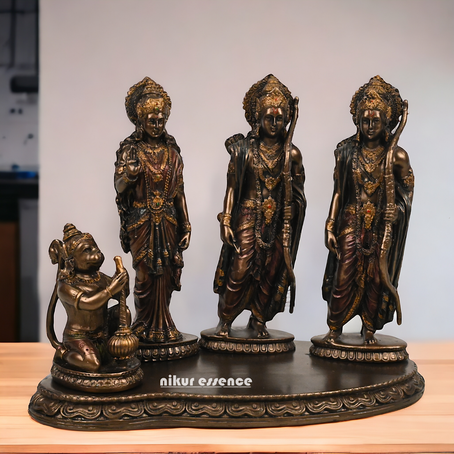 Ramdarbar Statue Bonded Bronze - Lord Rama, Sita, Lakshmana, and Hanuman Nikuressence