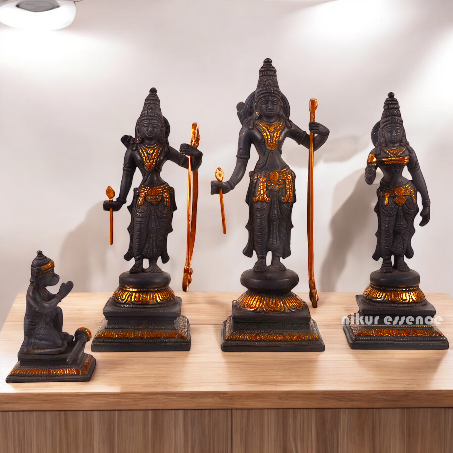 Brass ram darbar idol in black color - 11 Inch Nikuressence