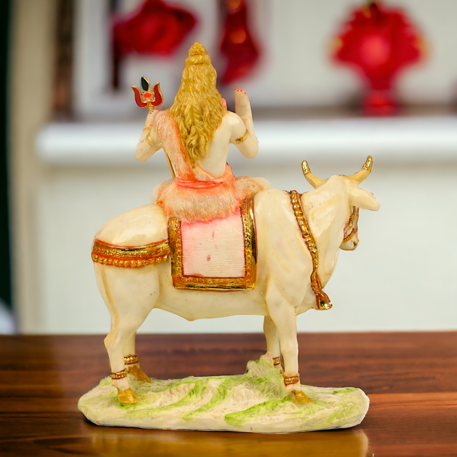 Buy Shiva with nandi Statue-11 inch Cultured Marble Nikuressence